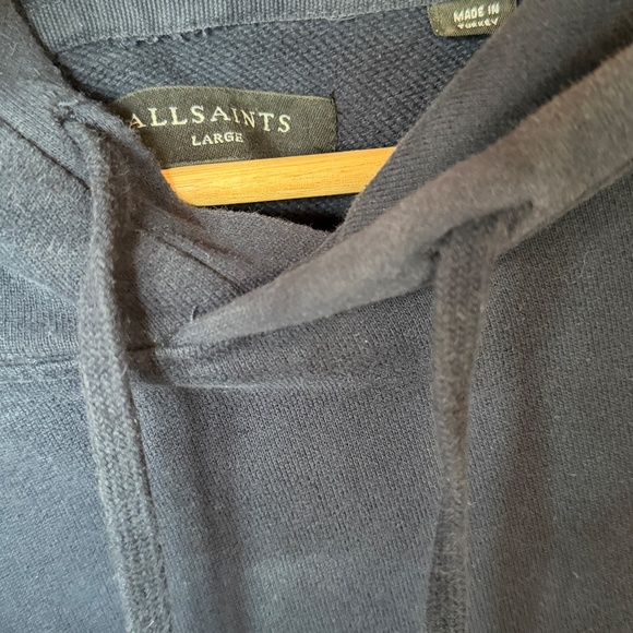 All Saints - Men’s  Large Ramskull Blue Hoodie - Picture 3 of 4